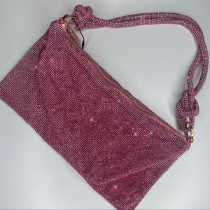 Pink rhinestone handbag